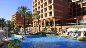 Indoor pool, 2 outdoor pools, pool umbrellas, pool loungers