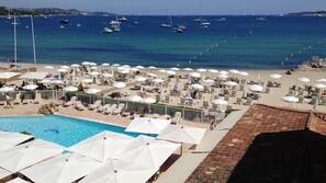 Plage privée, sable blanc, bar de plage