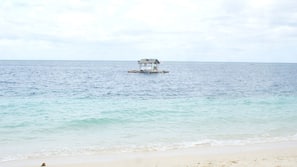 On the beach, free beach cabanas, sun loungers, beach umbrellas