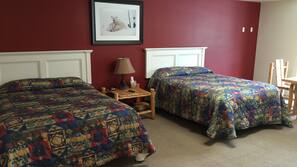 Pillowtop beds, blackout drapes, iron/ironing board, free WiFi