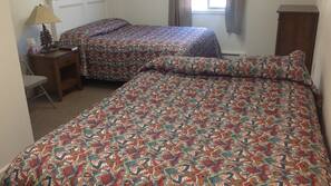 Pillowtop beds, blackout drapes, iron/ironing board, free WiFi