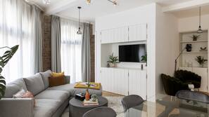 0-inch flat-screen TV with digital channels, TV