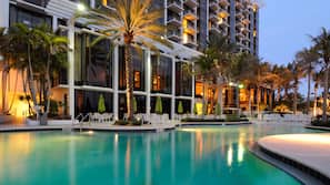 Indoor pool, seasonal outdoor pool, cabanas (surcharge), pool umbrellas