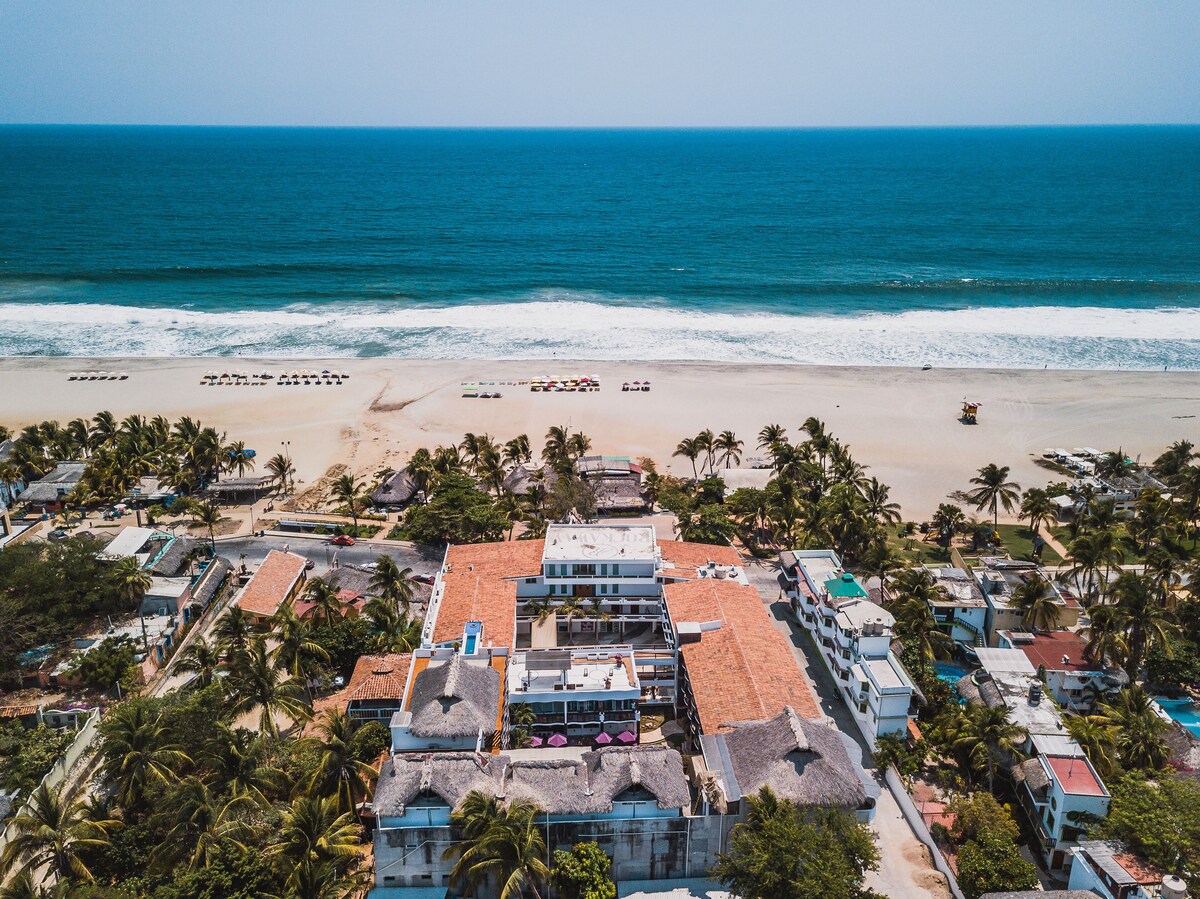 beach bungalows at hotel escondido in puerto escondido oaxaca mexico