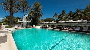 Outdoor pool, cabanas (surcharge), sun loungers