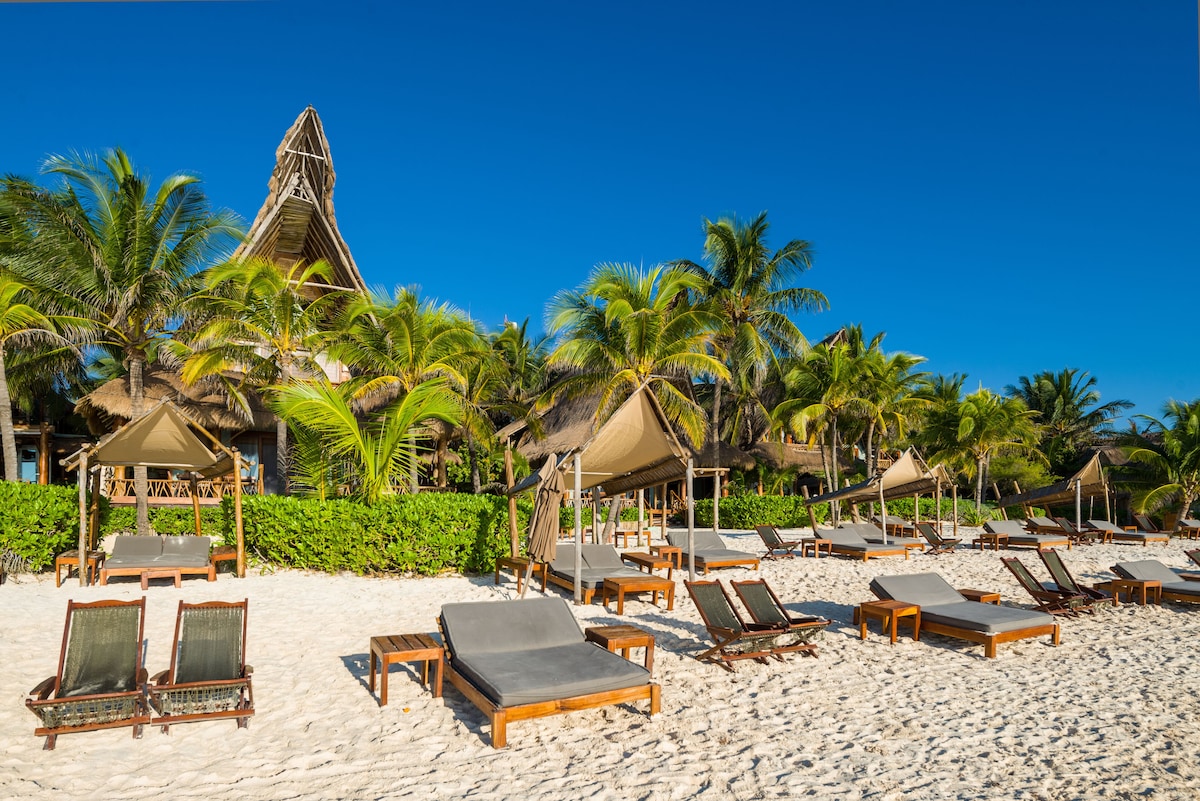 ahau tulum hotel on the beach