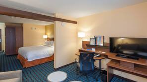 Desk, iron/ironing board, free WiFi, alarm clocks