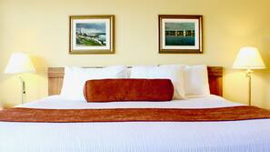 Blackout curtains, iron/ironing board, free WiFi, linens
