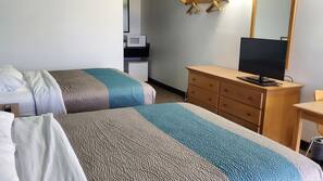 Pillowtop beds, free WiFi, bed sheets