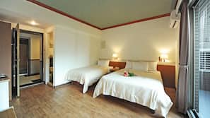 Desk, iron/ironing board, free cribs/infant beds, free WiFi