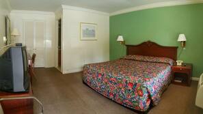 Desk, free WiFi, bed sheets