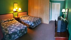 Desk, free WiFi, bed sheets