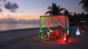Private beach, white sand, scuba diving, snorkeling