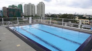 Outdoor pool, a rooftop pool