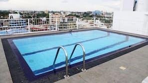 Outdoor pool, a rooftop pool
