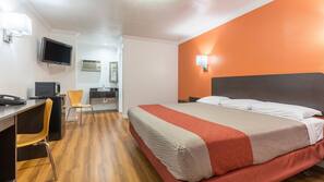 Desk, blackout drapes, free WiFi, bed sheets
