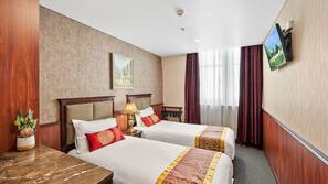 Pillow top beds, minibar, in-room safe, blackout curtains