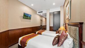 Pillow top beds, minibar, in-room safe, blackout curtains