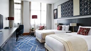 Hypo-allergenic bedding, minibar, in-room safe, desk