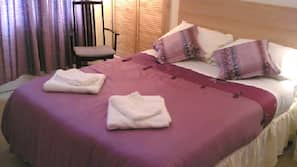 Desk, blackout curtains, iron/ironing board, free WiFi