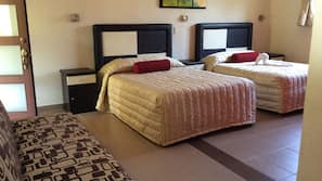 Down comforters, free WiFi, linens