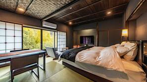 Premium bedding, down comforters, memory foam beds, free minibar