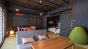 Premium bedding, down comforters, memory foam beds, free minibar