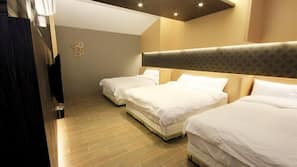 高級寢具、書桌、摺床/加床 (收費)、免費 Wi-Fi
