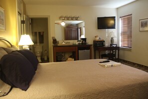 Egyptian cotton sheets, premium bedding, desk, iron/ironing board