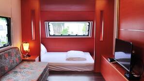 Blackout drapes, rollaway beds, free WiFi