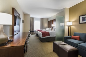 In-room safe, desk, laptop workspace, blackout drapes