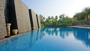 Outdoor pool, open 6:30 AM to 10 PM, sun loungers