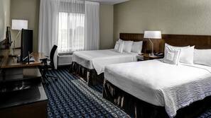 1 bedroom, premium bedding, desk, laptop workspace