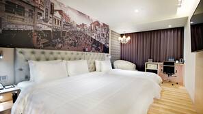 Premium bedding, in-room safe, individually decorated, desk