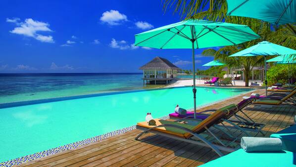 2 outdoor pools, open 9:00 AM to 7:00 PM, pool umbrellas, sun loungers