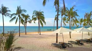 On the beach, beach bar