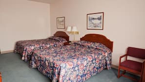 Memory foam beds, desk, iron/ironing board, free WiFi
