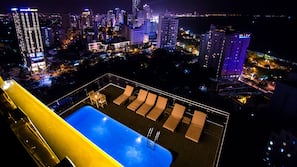 Outdoor pool, a rooftop pool