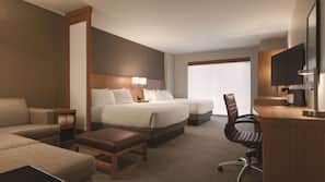 In-room safe, desk, laptop workspace, blackout drapes