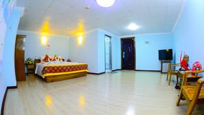 Minibar, iron/ironing board, rollaway beds, free WiFi
