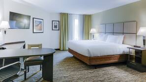 In-room safe, desk, laptop workspace, iron/ironing board