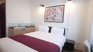 Desk, iron/ironing board, free WiFi, linens