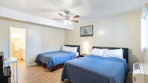 Premium bedding, down comforters, individually decorated