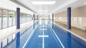 Indoor pool, outdoor pool, open 5:00 AM to 10:00 PM, pool umbrellas