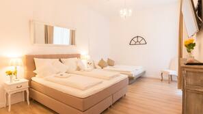 3 bedrooms, premium bedding, individually decorated