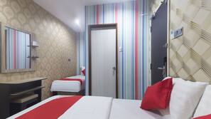 Desk, free WiFi, linens