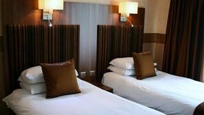 Desk, free WiFi, bed sheets