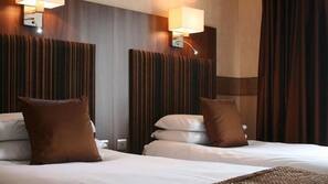 Desk, free WiFi, bed sheets