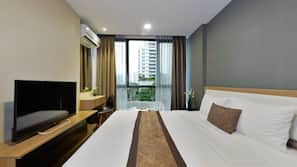 In-room safe, desk, blackout curtains, iron/ironing board