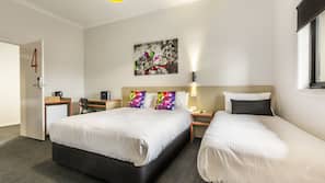 Desk, iron/ironing board, free WiFi, linens